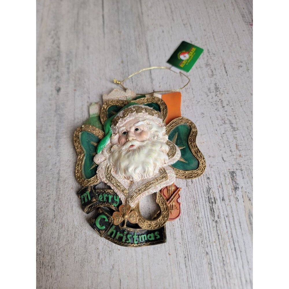 Kurt Adler Irish Santa Claus Saint Patrick's Day ornament‎ Xmas vintage
